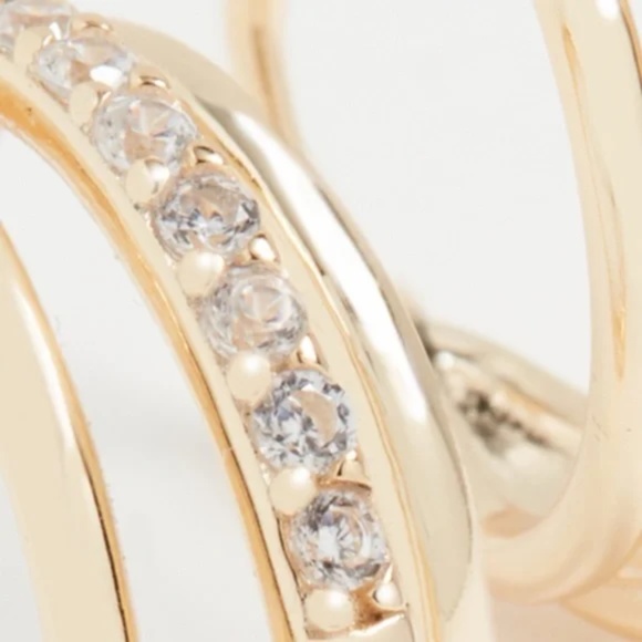 NEW SHASHI Trois Pave Hoops - Picture 3 of 12